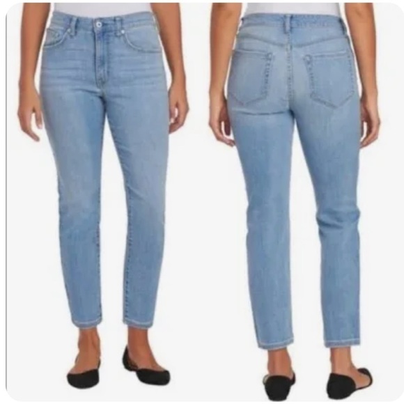 Ella Moss The High Waist straight light wash jeans Sz 12 / 31 Ankle - Picture 1 of 8